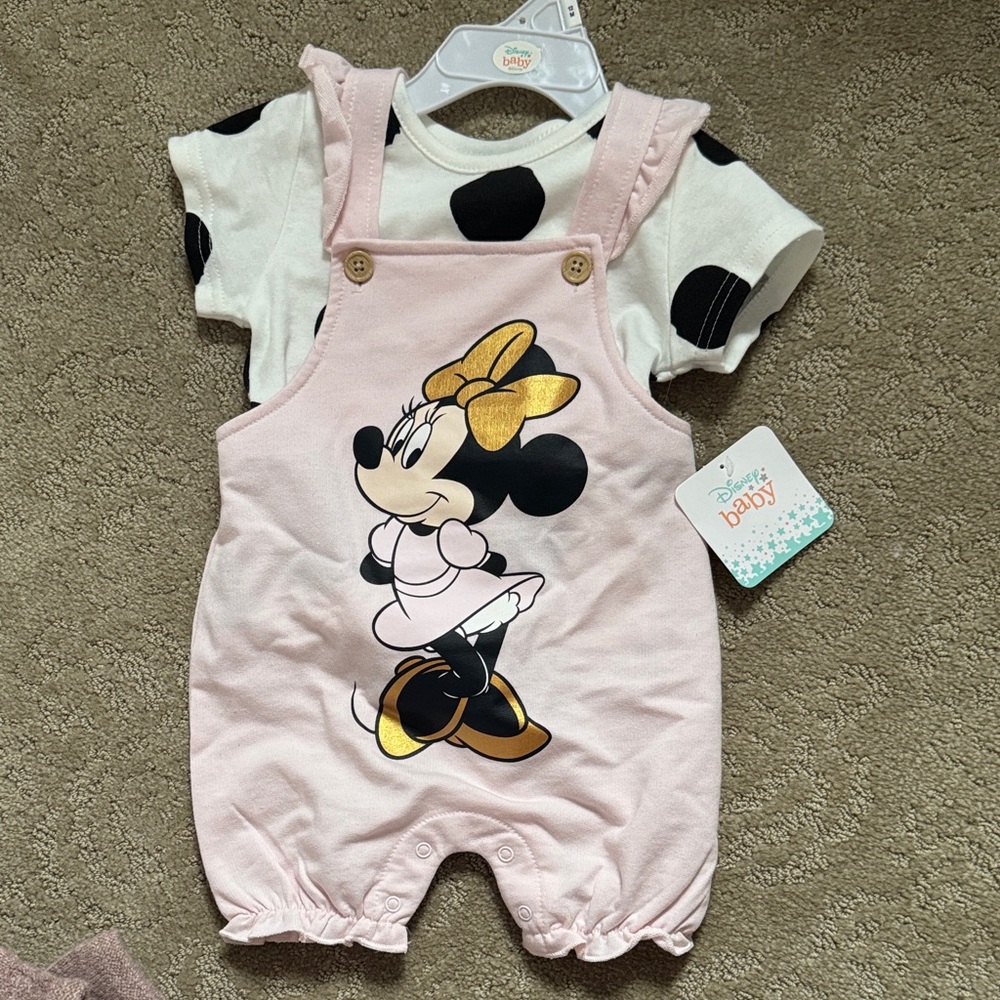 Disney Baby Minnie Mouse Pink Romper Set